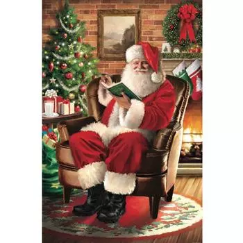 Квадратная / круглая DIY Алмазная вышивка Санта 5D Алмазная картина Водная Алмазная мозаика Украшение Full Round 20X30CM