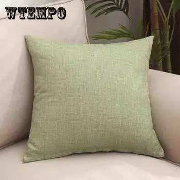 Квадратная льняная однотонная диванная подушка для дома, кровати, спинки, автомобиля, поясницы, офиса, наволочка, съемная и моющаяся 40*40cm