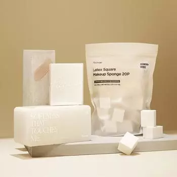 Квадратная латексная губка для макияжа Picasso, 6P/20P, сменный блок, популярные корейские косметические товары 20P
