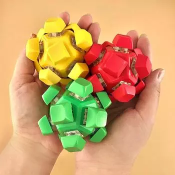 Квадратная механическая клавиатура, успокаивающая кнопка, игрушка-щипок, забавные колпачки для клавиатуры, игрушки для взрослых и детей жёлтый