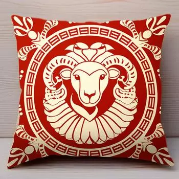 Квадратная наволочка с изображением овцы, полиэстеровая наволочка, декоративная подушка, удобная подушка для домашнего автомобиля, 17,7X17,7 дюймов, без вставки для подушки CC2PS454508C3