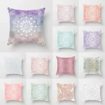 Квадратная наволочка в стиле бохо с принтом, автомобильный диван, офисное кресло, наволочка, простое украшение для дома 40X40CM