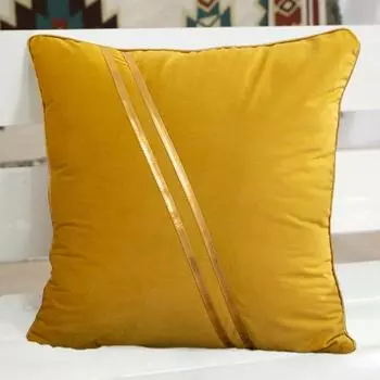 Квадратная наволочка в золотую полоску, дышащая декоративная наволочка, подарок на новоселье, диван для гостиной