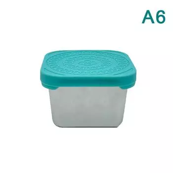 Квадратная нержавеющая стальная чашка для соуса с крышкой, переносная детская ланч-контейнерная коробка, небольшой контейнер для хранения продуктов A6