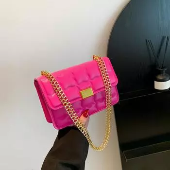 Квадратная однотонная сумка с зазубринами 2024 года, новая модная сумка с простым замком на застежке-молнии ранней весны, маленькая квадратная сумка белый