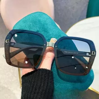 Квадратная оправа для очков Flash Powder, высококачественные солнцезащитные очки, женские поляризованные персонализированные солнцезащитные очки Tide