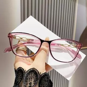 Квадратная оправа для очков в стиле ретро с защитой от синего света, женские очки для глаз, фирменный дизайн, трендовые линзы высокой четкости, оптическая оправа, очки, модные аксессуары чёрный