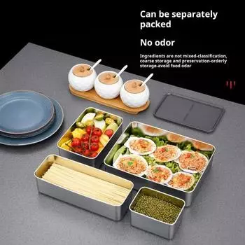 Квадратная пластина из нержавеющей стали для пищевых контейнеров, герметичная крышка из нержавеющей стали, несколько размеров L