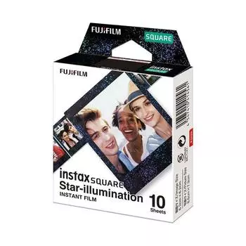 Квадратная пленка с принтом Звездное сияние (10 листов), Instax Square Star-illumination Instant Film, Instax
