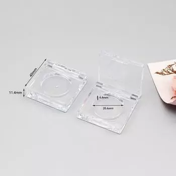 Квадратная пустая палетка теней для век пластиковый косметический контейнер прозрачный футляр для макияжа as the picture