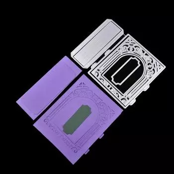 Квадратная рамка арка металлический серебристый трафарет тиснение резка штампы для скрапбукинга бумага альбом карты изготовление серебряный