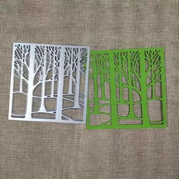 Квадратная рамка лесной металлический трафарет для скрапбукинга серебристая углеродистая сталь тиснение трафарет DIY фотоальбом изготовление карт