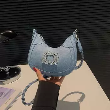 Квадратная ромбовидная модная плетеная сумка на плечо маленькая женская сумка 2024 весна-лето нишевый дизайн высококачественная темпераментная сумка-мессенджер женская сумка белый