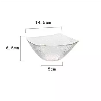 Квадратная салатница большой емкости, посуда, стеклянная салатница, миска для фруктов, миска для супа, миска для десерта, практичная кухонная утварь