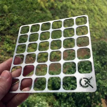 Квадратная сетка для костра из нержавеющей стали, сетка для барбекю, решетка для кулинарии, камин Bushcraft, 13 см X 13 см, Latnox CinarExtreme