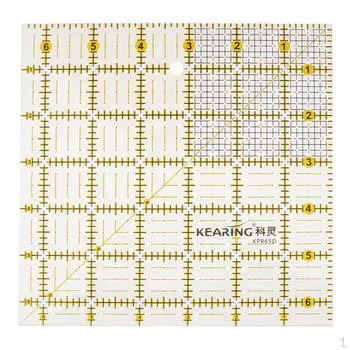 Квадратная сетка, швейная линейка для квилтинга, шаблон для рисования, инструмент «сделай сам» для лоскутного шитья, 16,5x16,5 см