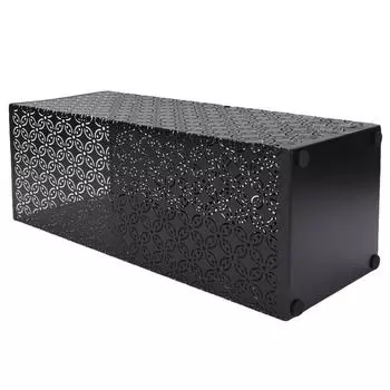 Квадратная стойка-подставка для зонтов для прихожей, металлическая подставка-органайзер для зонтов, полая, для дома чёрный