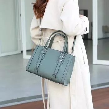 «Квадратная сумка из высококачественной кожи Togo»: Повседневная, универсальная, ручная или наплечная сумка-мессенджер (Модель 5530)