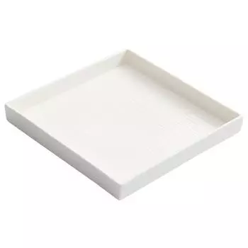 Квадратная тарелка овощная тарелка легкая роскошная высокая чувственность характерная западная еда стейк плоская белая фарфоровая гостиничная посуда No specification