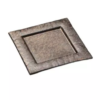 Квадратная тарелка с золотым хрустальным ободком Квадратная тарелка [ 20,520,53см ]