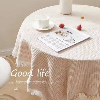 Квадратная жаккардовая прямоугольная скатерть с тканым узором, морщинистая скатерть, кухонная обеденная столешница, тканевая крышка стола для праздничных вечеринок 90*90cm