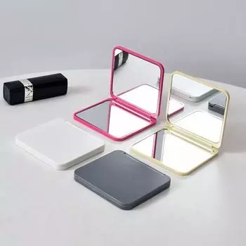 Квадратное двухстороннее косметическое зеркало высокой четкости, настольное декоративное зеркало для девушек и женщин розы красного