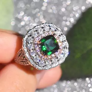 Квадратное кольцо из циркона с регулируемым отверстием normal