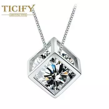 Квадратное колье с подвеской «Кубик Рубика» Love белый