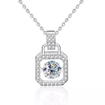 Квадратное ожерелье из стерлингового серебра 925 пробы, женское умное колье Mosan с бриллиантами, изысканное колье на ключицу