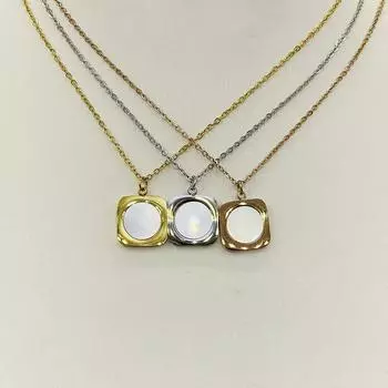 Квадратное ожерелье с биркой, женская цепочка на ключицу, ювелирные изделия, высокое чувство