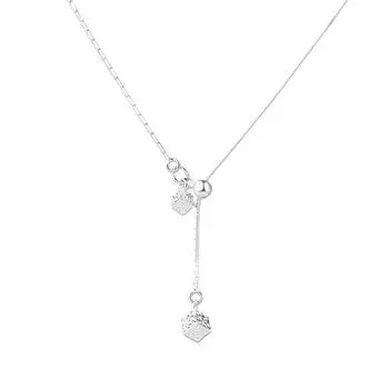 Квадратное ожерелье с кисточками Минималистичное осенне-зимнее новое нежное литературное нишевое ожерелье на ключицу