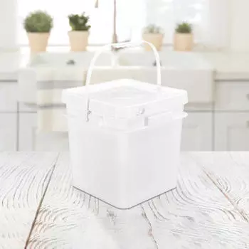 Квадратное ведро Пустая банка краски Ведро для воды Художественные поделки Проекты белый