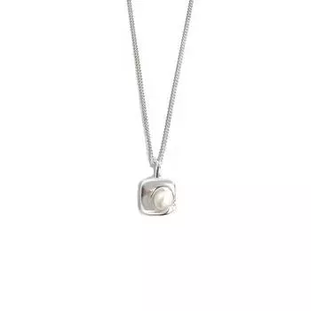 Квадратное жемчужное ожерелье, высококачественная цепочка на шею, нишевый дизайн, модная и универсальная цепочка на ключицу