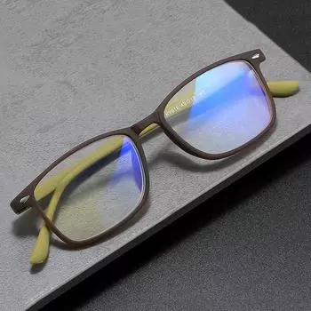 Квадратные анти-синие гибкие сверхлегкие очки для чтения для мужчин пресбиопические очки прочность anti-blue light 0 degrees