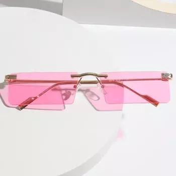 Квадратные безрамные солнцезащитные очки женские Wind Street Shooting Trendy Sunglasses Персонализированные маленькие очки