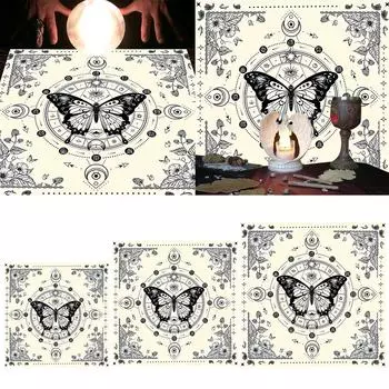 Квадратные гадания Гобелен Луна Бабочка Астрология Скатерть Таро Скатерть Скатерть Товары для колдовства 60