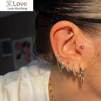 Квадратные круглые серьги-кольца для женщин из нержавеющей стали с блестящим кубическим цирконием, трендовые украшения для вечеринок, подарок для пары Brinco 20mm*15mm