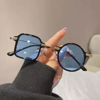 Квадратные круглые солнцезащитные очки в стиле стимпанк для женщин и мужчин, роскошные солнцезащитные очки в стиле панк, женские очки UV4 Gafas De Sol As Shown