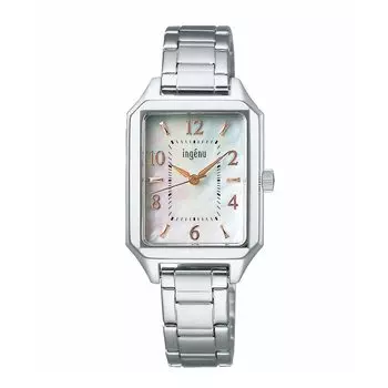 Квадратные кварцевые часы AHJK467 Silver [Seiko Watch] Angne женские серебряный