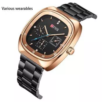 Квадратные кварцевые часы для молодежи, повседневные универсальные мужские и женские часы