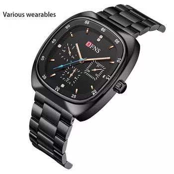 Квадратные кварцевые часы Модные молодежные повседневные кварцевые часы Простые женские часы