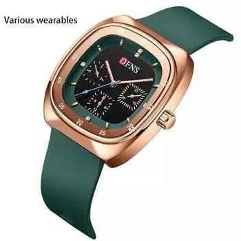 Квадратные кварцевые часы Молодежные кварцевые часы Персонализированные модные универсальные часы