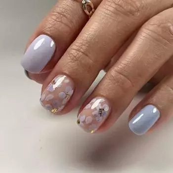 Квадратные накладные ногти с цветами, наклейки для ногтей 12 размеров, 24 шт., французские типсы для DIY украшений для нейл-арта