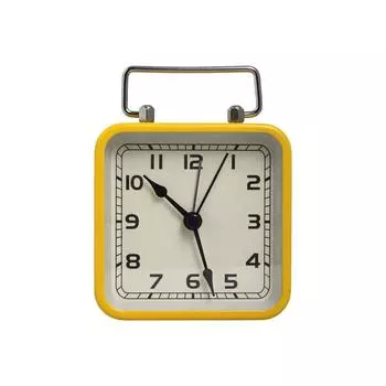 Квадратные настольные аналоговые часы, квадратные подвесные часы с батарейным питанием и ночным светом, бесшумные, без звука белый