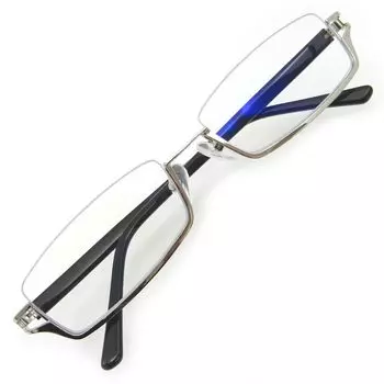 Квадратные очки для свиданий с оправой Reverse Nyroll Unisex UV Blue Light Cut 6698 [KKD] (Серебряный) серебряный