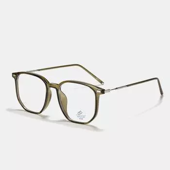 Квадратные очки мужские 9302 College Style Tr Literary Flat Mirror Женские очки для лица прозрачный