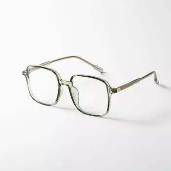 Квадратные очки с большой оправой, прозрачные, конфетного цвета, плоские очки, мужские, колледж, литературные, закрывающие лицо, женские