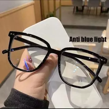 Квадратные очки Сверхлегкие прозрачные очки с защитой от синего света Плоские очки Популярные декоративные очки Anti blue light