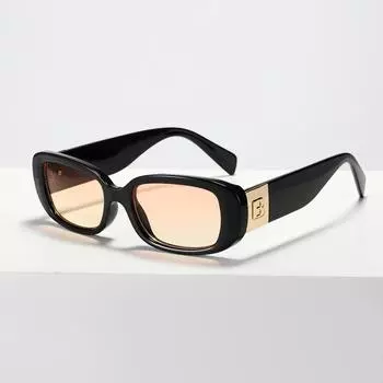 Квадратные очки Y2010-B металлические буквы персонализированные солнцезащитные очки женские Ins популярные солнцезащитные очки мужские