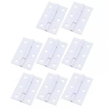 Квадратные, окрашенные распылением белые плоские петли для шкафа, 6-отверстий для деревянной подарочной коробки